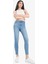Skinny Fit Yüksek Bel Düz Paça Uzun Jean Taş Yıkama Pantolon D8189AX25SP 9