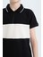Erkek Çocuk Polo Yaka Renk Bloklu Pike Kısa Kollu Tişört D9415A825SM 11