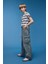 Erkek Çocuk Beli Lastikli Kargo Cepli Düz Paça Jean Pantolon D7088A825SP 17
