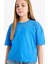 Kız Çocuk Relax Fit Bisiklet Yaka Basic Düz Kısa Kollu Tişört Z5095A625SM 10