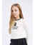 Kız Çocuk Slim Fit Dar Kesim Bisiklet Yaka Baskılı Uzun Kollu Tişört D7439A825SP 8