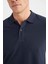 %100 Pamuk Regular Fit Polo Yaka Kısa Kollu Basic Düz Pike Kumaş Tişört C1293AX25SP 9