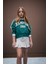 Kız Çocuk Relax Fit Bisiklet Yaka Baskılı Sweatshirt D7442A825SP 10