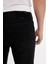 %100 Pamuk Carlo Skinny Fit Ekstra Dar Kalıp Normal Bel Ekstra Dar Paça Siyah Jean Pantolon E0181AX24AU 10