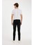 %100 Pamuk Carlo Skinny Fit Ekstra Dar Kalıp Normal Bel Ekstra Dar Paça Siyah Jean Pantolon E0181AX24AU 12
