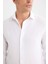 Modern Fit Polo Yaka Dokulu Esnek Kumaş Uzun Kollu Gömlek D7246AX25SP 13