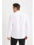 Modern Fit Polo Yaka Dokulu Esnek Kumaş Uzun Kollu Gömlek D7246AX25SP 14