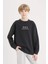 Erkek Çocuk Oversize Geniş Kalıp Bisiklet Yaka Sırt Baskılı Yıkamalı Soluk Efektli Sweatshirt D8494A825SP 15