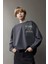 Erkek Çocuk Oversize Geniş Kalıp Bisiklet Yaka Sırt Baskılı Sweatshirt D8497A825SP 13
