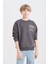Erkek Çocuk Oversize Geniş Kalıp Bisiklet Yaka Sırt Baskılı Sweatshirt D8497A825SP 15