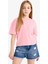 Kız Çocuk Relax Fit Bisiklet Yaka Basic Düz Kısa Kollu Tişört Z5095A625SM 9