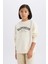 Kız Çocuk Relax Fit Bisiklet Yaka Baskılı Okul Sweatshirt D9078A825SP 7