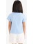 Kız Çocuk Slim Fit Dar Kesim Bisiklet Yaka Baskılı Fitilli Kaşkorse Kısa Kollu Tişört D9537A825SM 14