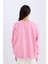 Oversize Geniş Kalıp Bisiklet Yaka Baskılı Kalın Sweatshirt D9805AX24WN 11