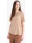 Regular Fit Yuvarlak Yaka Basic Düz Bürümcük Kısa Kollu Tişört D8659AX25SP 12