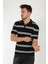 66562 Yakası Fermuarlı Çift Çizgi Desen Triko T-Shirt 7