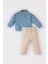 Erkek Bebek 2'li Takım Gömlek Yaka Sweatshirt Beli Lastikli Alt E0321A525SP 9