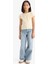 Kız Çocuk Slim Fit Dar Kesim Bisiklet Yaka Basic Düz Fitilli Kaşkorse Kısa Kollu Tişört B3053A825SM 15