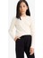 Kız Çocuk Okula Dönüş Slim Fit Dar Kesim Bisiklet Yaka Ribana Uzun Kollu Basic Düz Tişört B7452A825SP 11