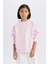 Kız Çocuk Relax Fit Bisiklet Yaka Baskılı Okul Sweatshirt D9078A825SP 7