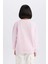 Kız Çocuk Relax Fit Bisiklet Yaka Baskılı Okul Sweatshirt D9078A825SP 12