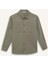 Erkek Çocuk Oversize Geniş Kalıp Polo Yaka Twill Uzun Kollu Gömlek D7793A825SP 17