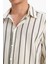 %100 Pamuk Relax Fit Çizgili Uzun Kollu Gömlek E0302AX25SP 14