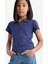 Kız Çocuk Slim Fit Dar Kesim Polo Yaka Basic Düz Fitilli Kaşkorse Kısa Kollu Tişört 10