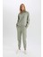 Regular Fit Jogger Kışlık Eşofman Altı Basic Düz Beli Lastikli Bağcıklı Cepli V2699AZ24WN 8