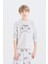 Erkek Çocuk Kadife Pijama Takımı Baskılı Uzun Kollu Üst Uzun Alt D8599A824CW 14