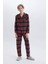 Erkek Çocuk Pijama Takımı Flanel Kareli Uzun Kollu Üst Beli Lastikli Uzun Alt D8577A824WN 6