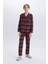 Erkek Çocuk Pijama Takımı Flanel Kareli Uzun Kollu Üst Beli Lastikli Uzun Alt D8577A824WN 7