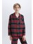 Erkek Çocuk Pijama Takımı Flanel Kareli Uzun Kollu Üst Beli Lastikli Uzun Alt D8577A824WN 8