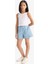 Kız Çocuk Beli Lastikli Jean Şort B6386A825SM 10