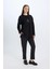 Regular Fit Cepli Pensli Skuba Dalgıç Kumaş Beli Lastikli Pantolon D9029AX24WN 10