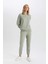 Regular Fit Jogger Kışlık Eşofman Altı Basic Düz Beli Lastikli Bağcıklı Cepli V2699AZ24WN 6