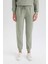 Regular Fit Jogger Kışlık Eşofman Altı Basic Düz Beli Lastikli Bağcıklı Cepli V2699AZ24WN 9