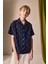 Erkek Çocuk Oversize Geniş Kalıp Polo Yaka Brode Kısa Kollu Gömlek D8339A825SM 12