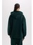 Relax Fit Kapüşonlu Kalın Basic Düz Sweatshirt D9935AX24WN 15