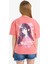Kız Çocuk Relax Fit Bisiklet Yaka Sırt Baskılı Kısa Kollu Tişört E0387A825SM 12