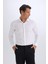 Slim Fit Dar Kesim Polo Yaka Kolay Ütülenen Oxford Basic Düz Uzun Kollu Gömlek R4340AZ25SP 10