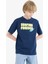 Erkek Çocuk Bisiklet Yaka Baskılı Kısa Kollu Tişört E0183A825HS 9