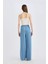 Pull On Wide Leg Yüksek Bel Uzun Tensel Yıkamalı Pantolon D8238AX25SM 14