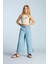 Kız Çocuk Culotte Geniş Paça Jean Pantolon D7102A825SM 9