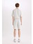 %100 Pamuk Regular Fit Düz Paça Şort E0442AX25SM 14