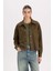 Crop Çıtçıtlı Cepli Süet Gömlek Ceket B2983AX24WN 10