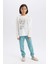 Kız Çocuk Pijama Takımı Uzun Kollu Üst Beli Lastikli Uzun Alt E0531A825SP 11