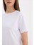 Regular Fit Bisiklet Yaka Basic Düz Premium Kısa Kollu Beyaz Tişört A9428AX25SP 11