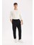 Siyah Eşofman Altı Twill Slim Fit Dar Kesim Beli Bağcıklı Cepli Düz Paça D9708AX24AU 11