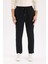 Siyah Eşofman Altı Twill Slim Fit Dar Kesim Beli Bağcıklı Cepli Düz Paça D9708AX24AU 12